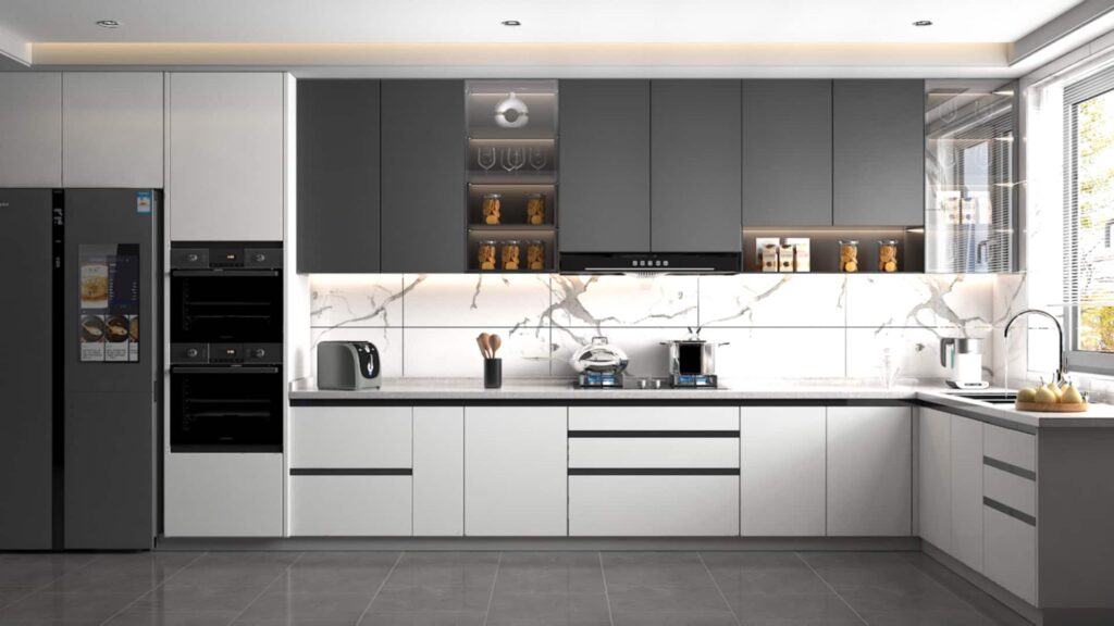 L Shape Modular Kitchen in Lucknow